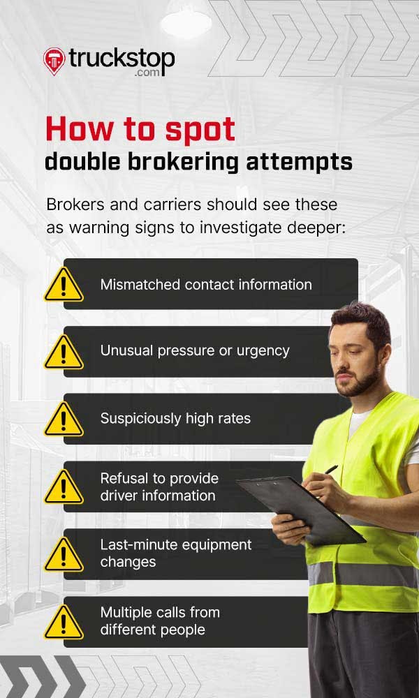 How to spot double brokering attempts