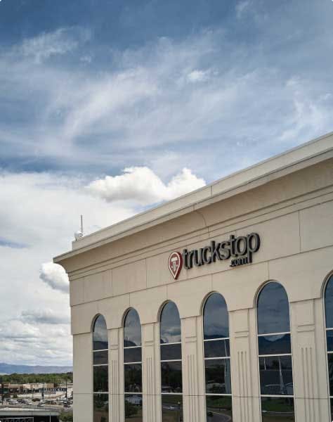 Our Boise Office Building with the Truckstop.com Logo on the building.