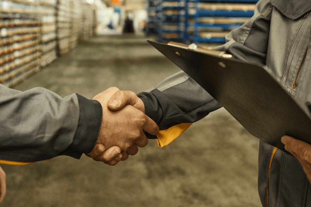 Warehouse handshake agreement for asset cost management