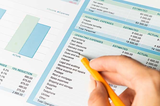 Reviewing a trucking company P and L statement and operating expenses.