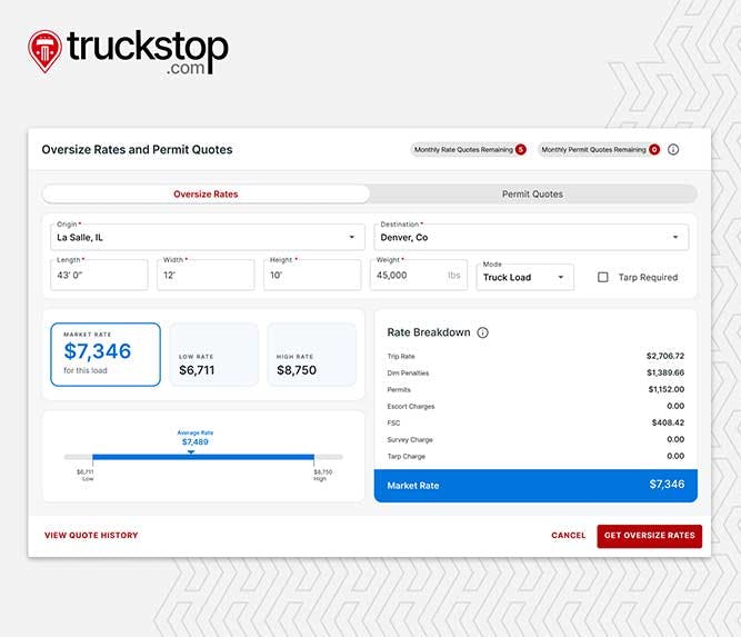 Heavy haul load board preview