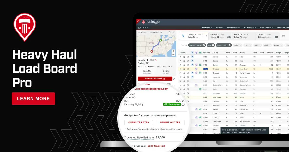 Learn more about the heavy haul load board