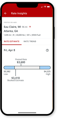 iPhone showing Truckstop app
