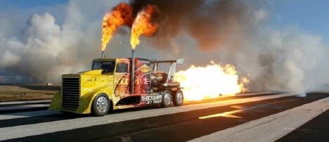 Photo courtesy of SHOCKWAVE & Flash Fire Jet Trucks. Shockwavejettruck.com 