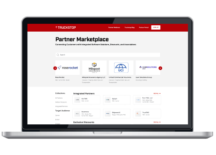 Truckstop Partner Marketplace website preview