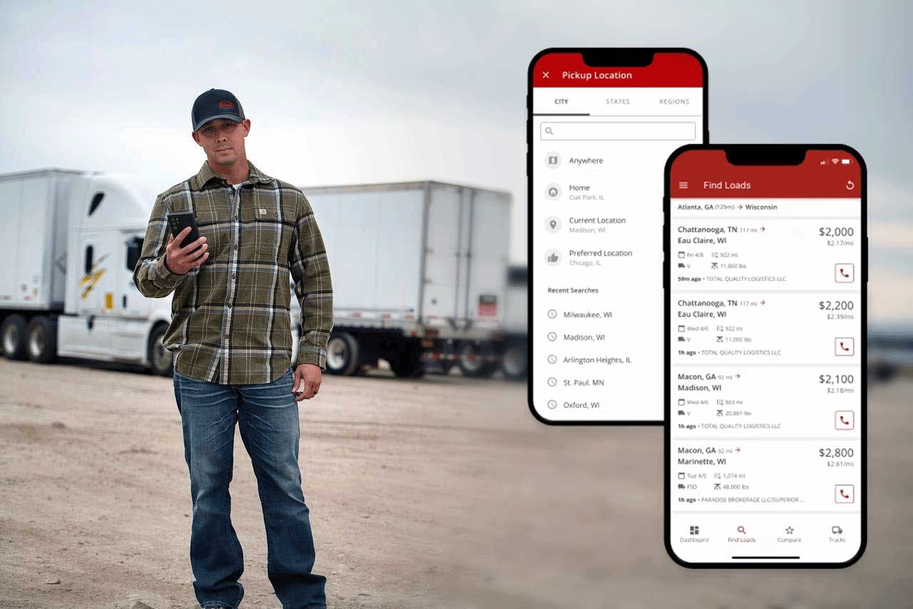 Truckstop mobile app graphic